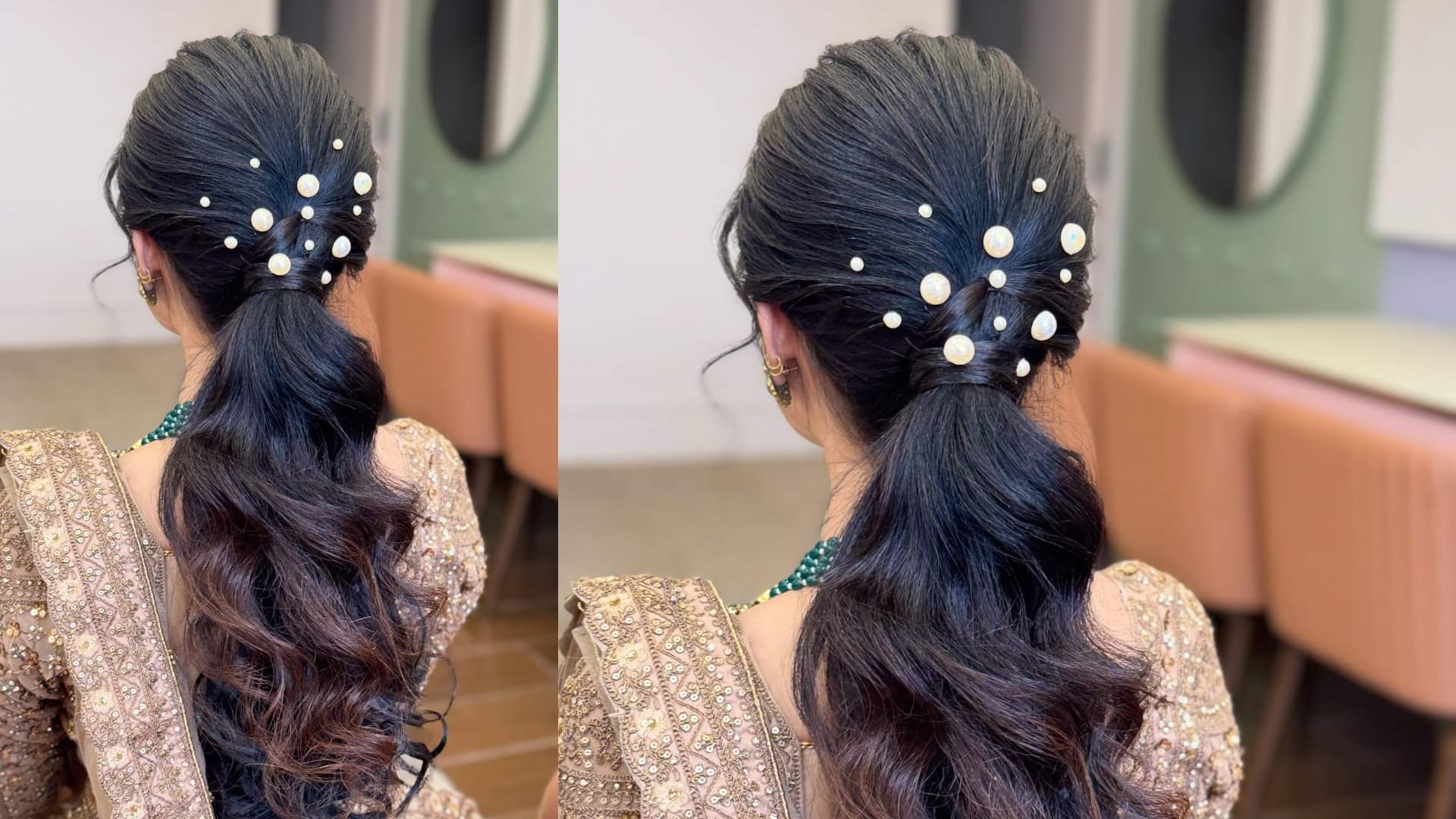 Trendy hair style for long hair for this wedding season