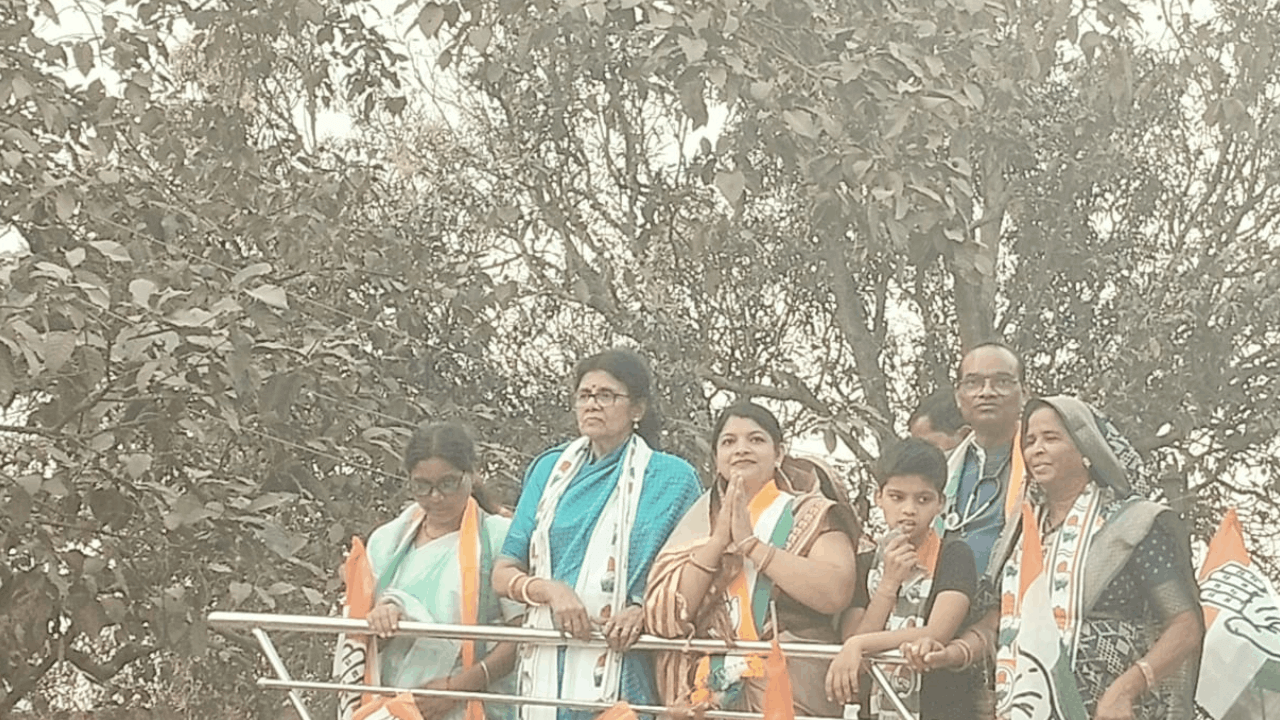 मरवाही में कांग्रेस का रोड शो