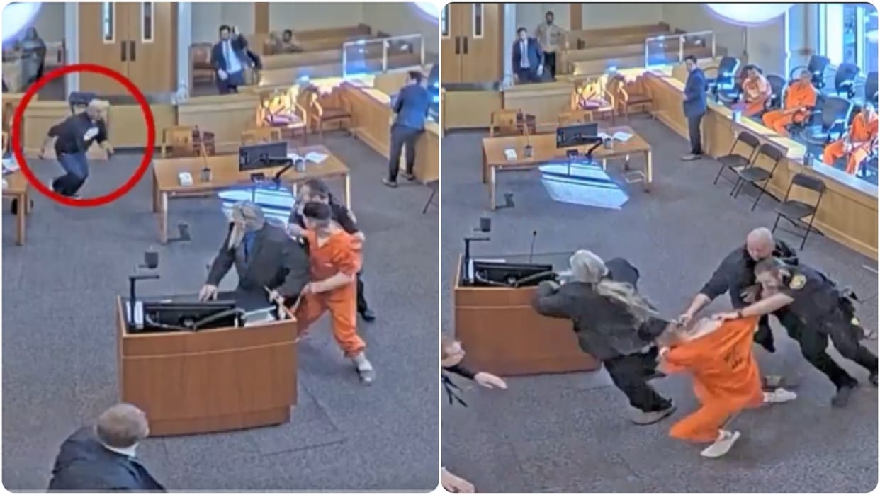 Mexico: murder Susupect attacked by victim family in court, video goes viral