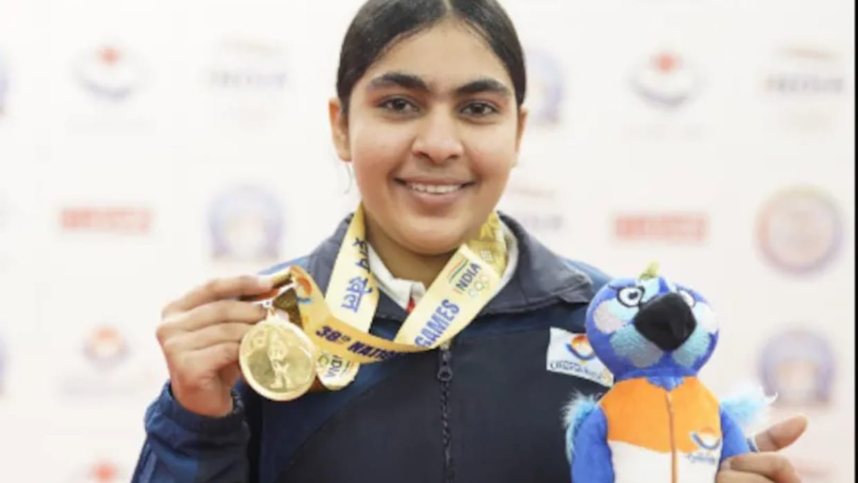 Haryana's Suruchi won the gold medal in the women's 10m air pistol shooting competition at the National Games