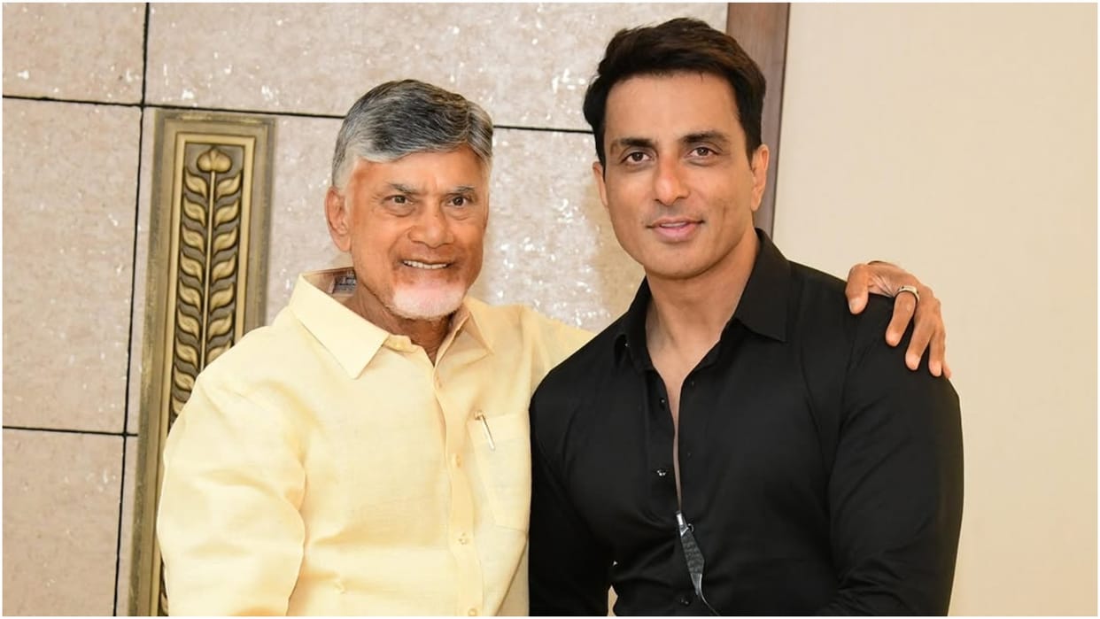 Sonu Sood Meets Andhra Pradesh CM Chandrababu Naidu Donates Ambulances for Healthcare Services