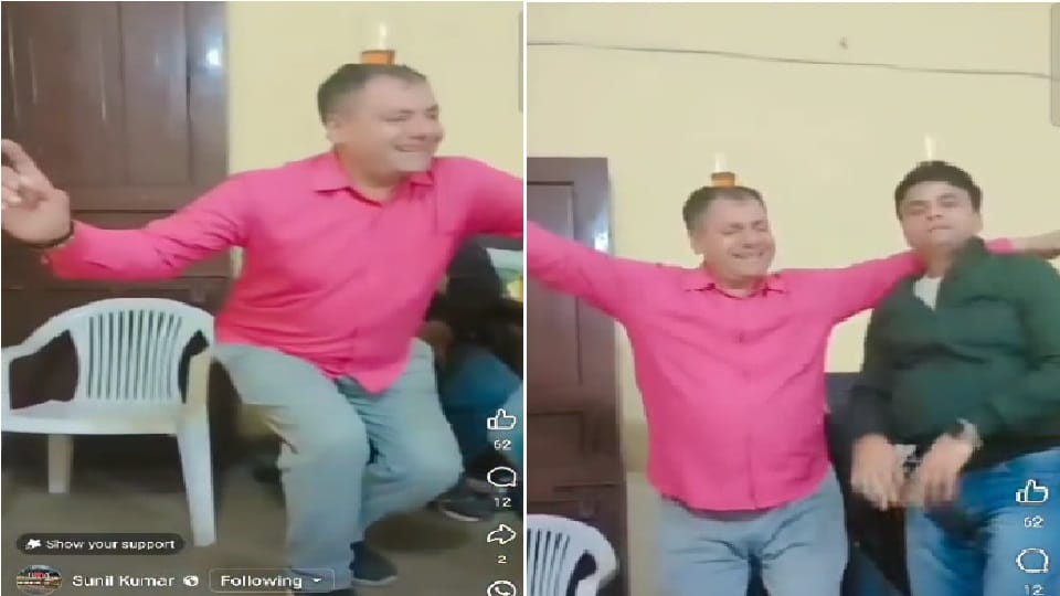 Teacher suspended for dancing with liquor glass on his head in Hapur