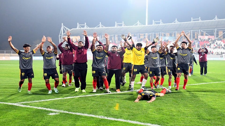 Uttarakhand football team has entered the finals by defeating Delhi in 38th national games
