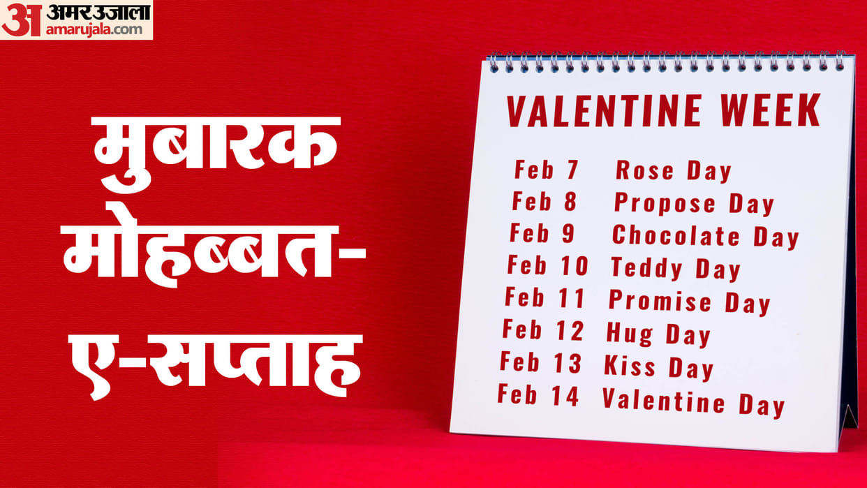 Valentine Week 2025 Special Shayari Wishes Images and Quotes Rose Day Teddy Day Hug Day Messages in Hindi