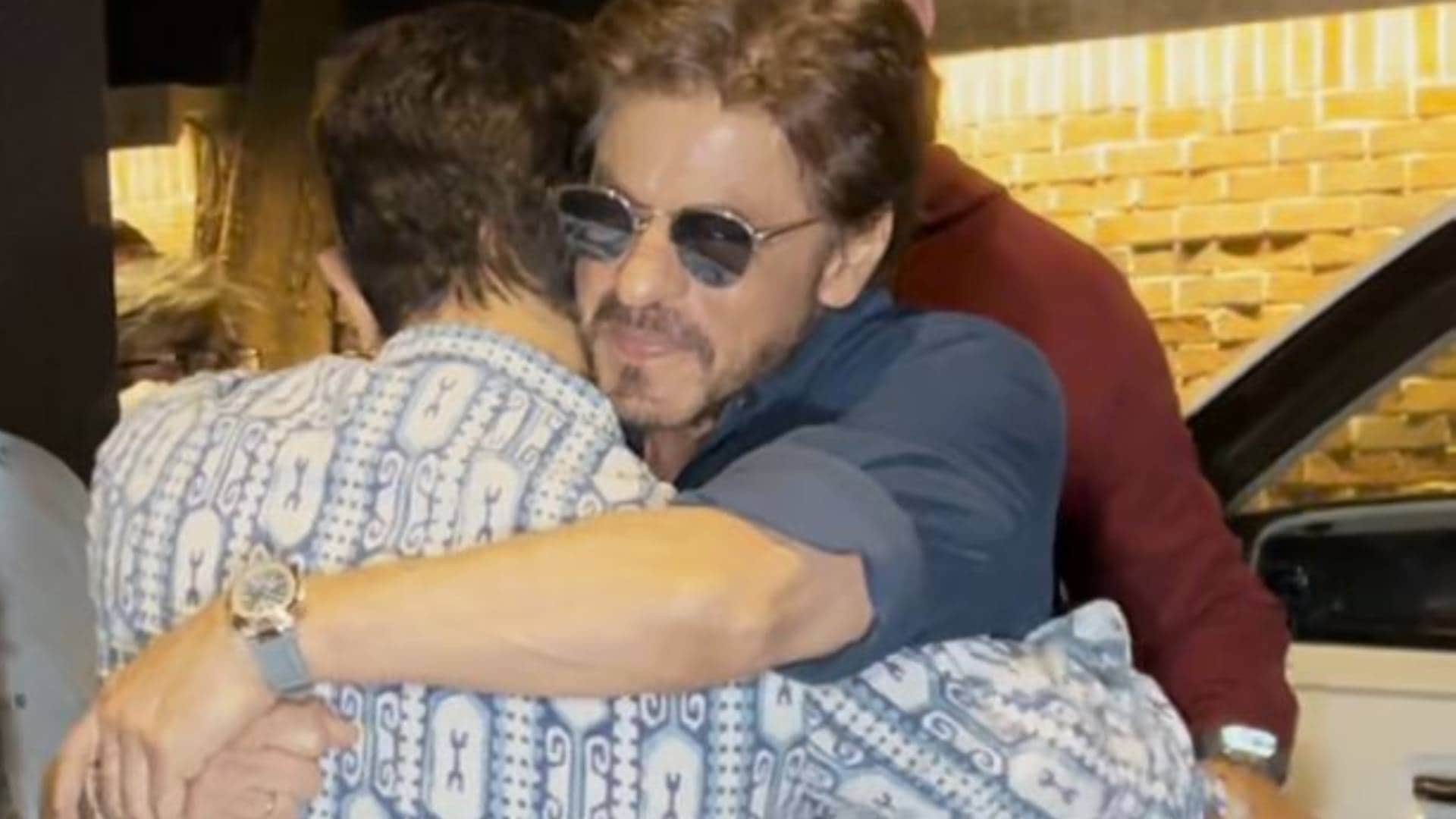 shah rukh khan and salman khan reached at aamir khan son junaid khan khushi kapoor film Loveyapa screening