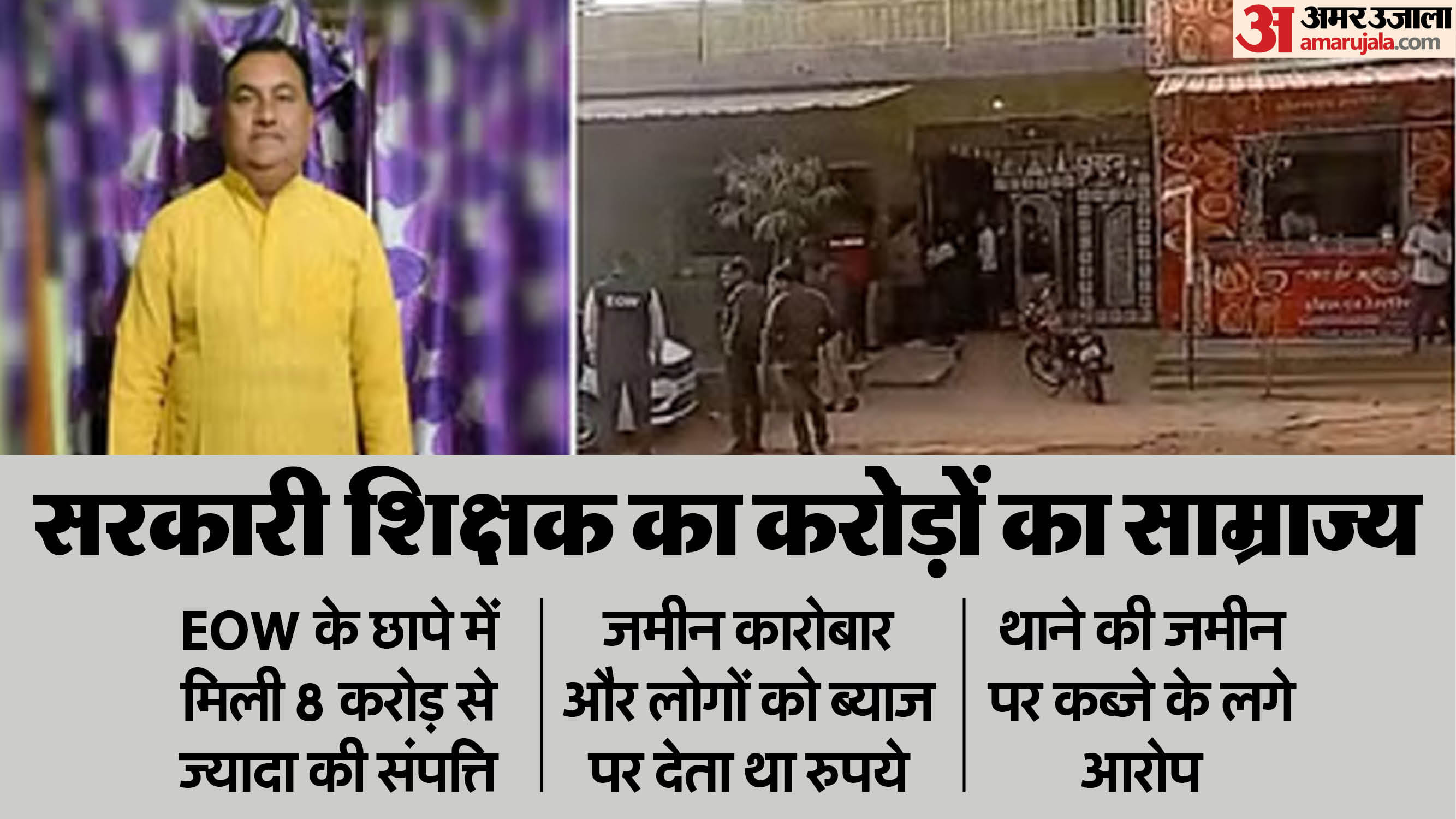 शिवपुरी में सरकारी शिक्षक के पास करोड़ों की संपत्ति मिली है
