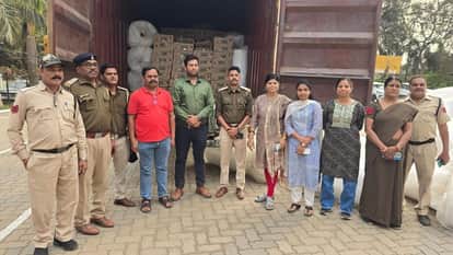 Major action by the Excise Department illegal liquor worth Rs 50 lakhs being transported in a container truck