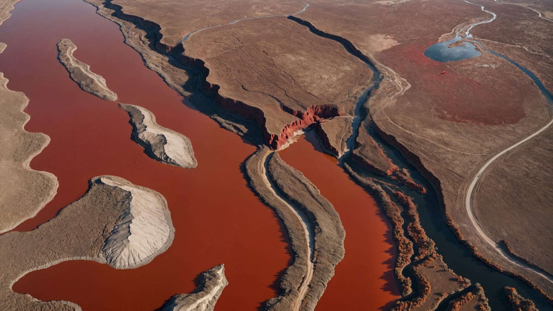 Ajab Gajab River in Argentina turns bright red