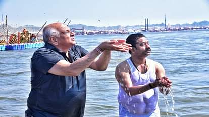 Gujarat CM Bhupendra Patel took a dip in Sangam, attended the court of Shri Bade Hanumanji