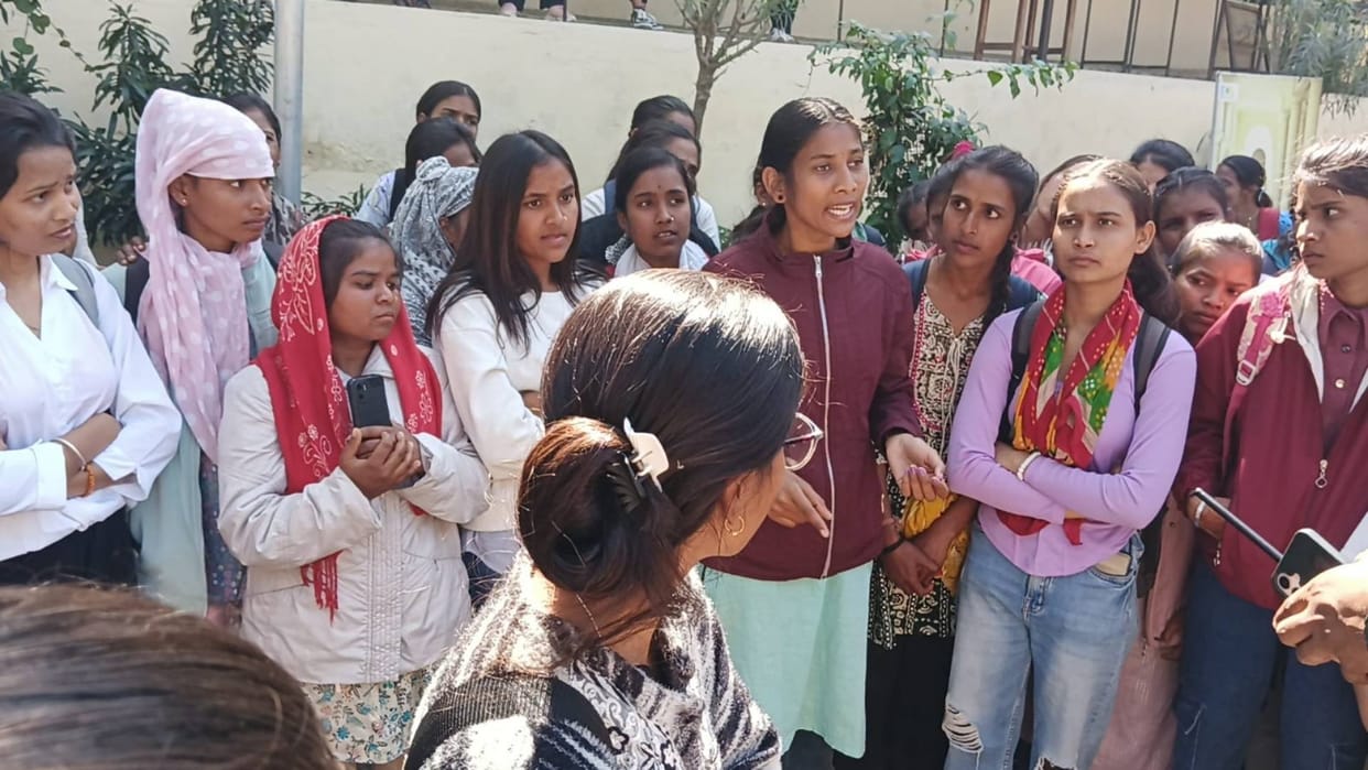 Udaipur Ruckus over scooty distribution in MG College allegations of using abusive language against students