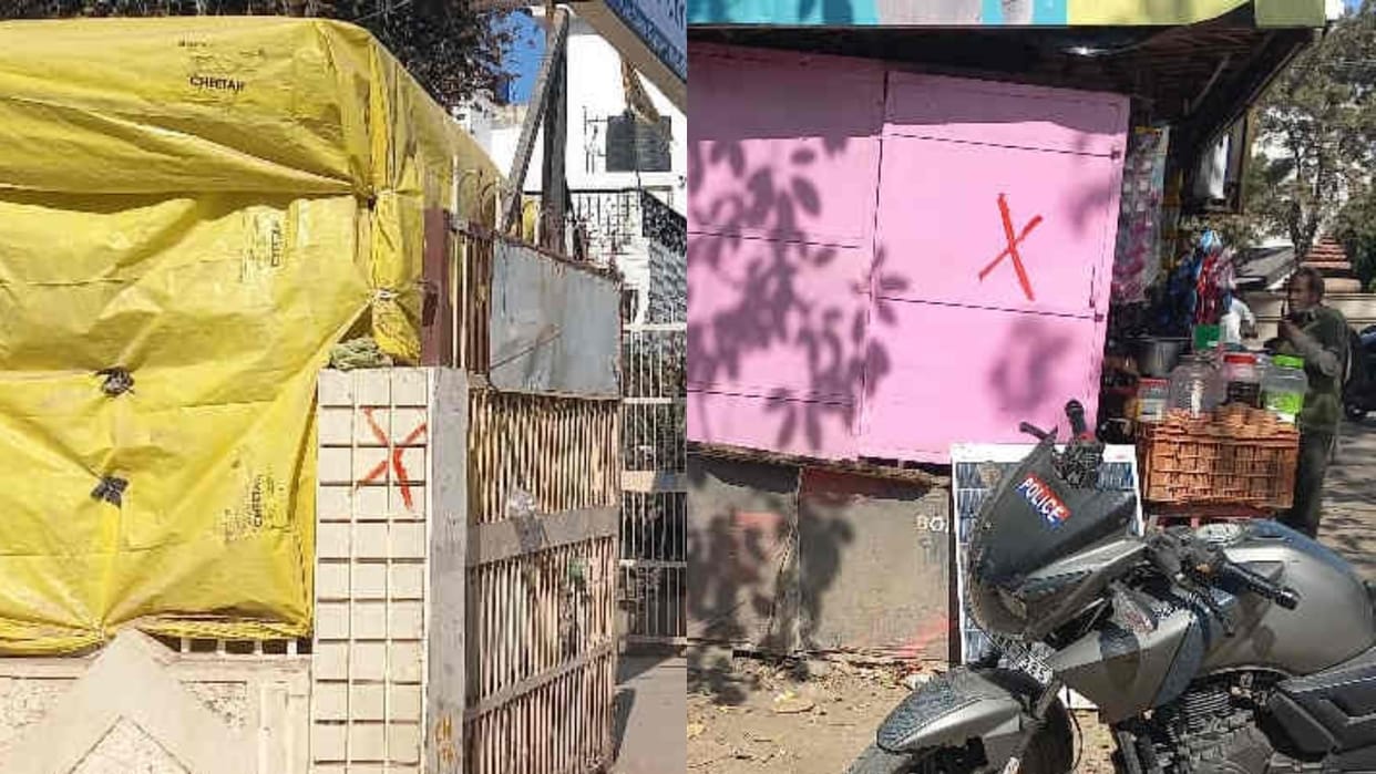 Municipal Corporation has put red marks on houses obstructing road construction in Bareilly