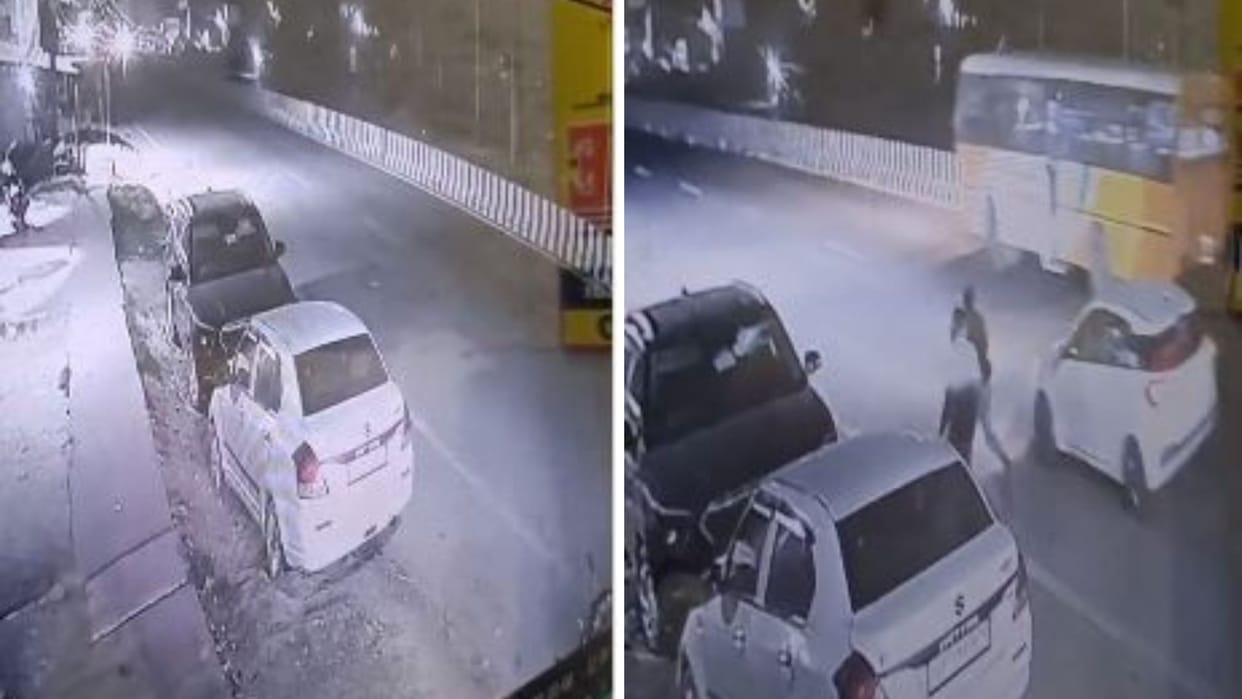 Customer started firing after abusing in mau two youths arrest one ran away