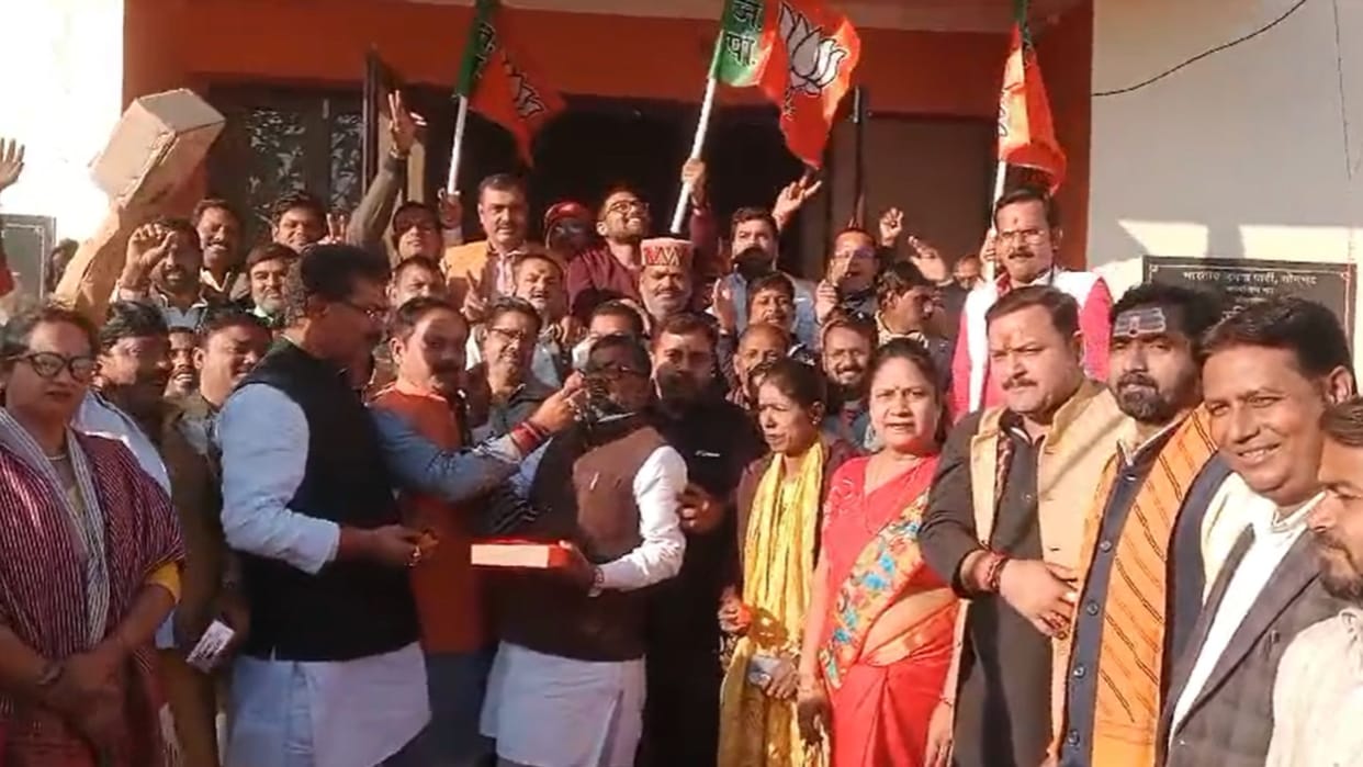 Workers celebrated BJP's landslide victory in Delhi