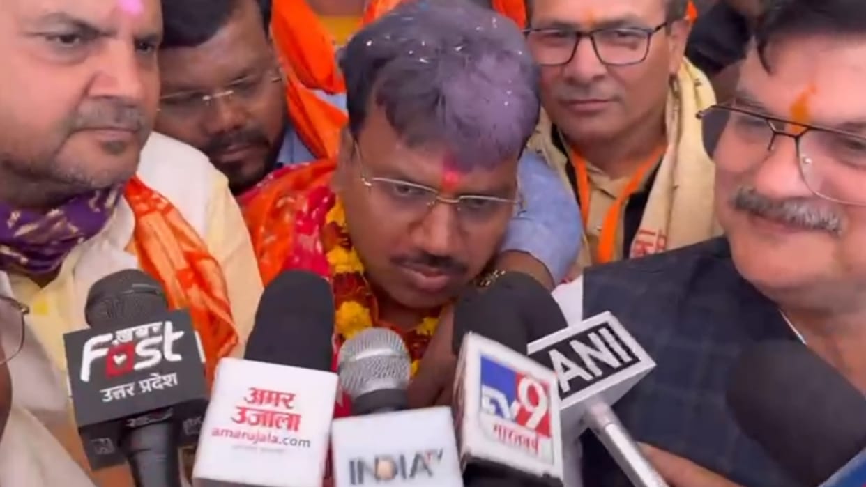 BJP candidate from Milkipur seat says this is the win of Yogi-Modi policies.