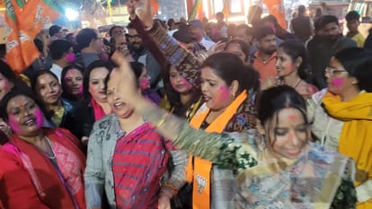 Election Delhi BJP : Celebration in Bihar news BJP victory in delhi election result