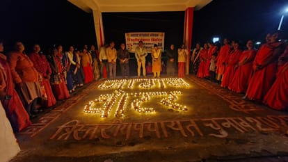 Administration took out a flag march urban body elections rangoli candle march to create awareness in GPM