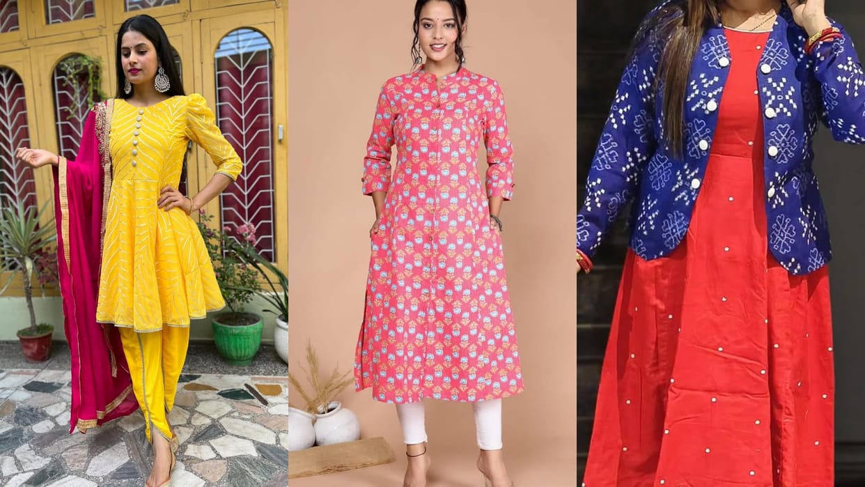 Kurti For Skinny Girls If You Can Not you wear ethnic dress Try these A line and Anarkali kurtis disprj