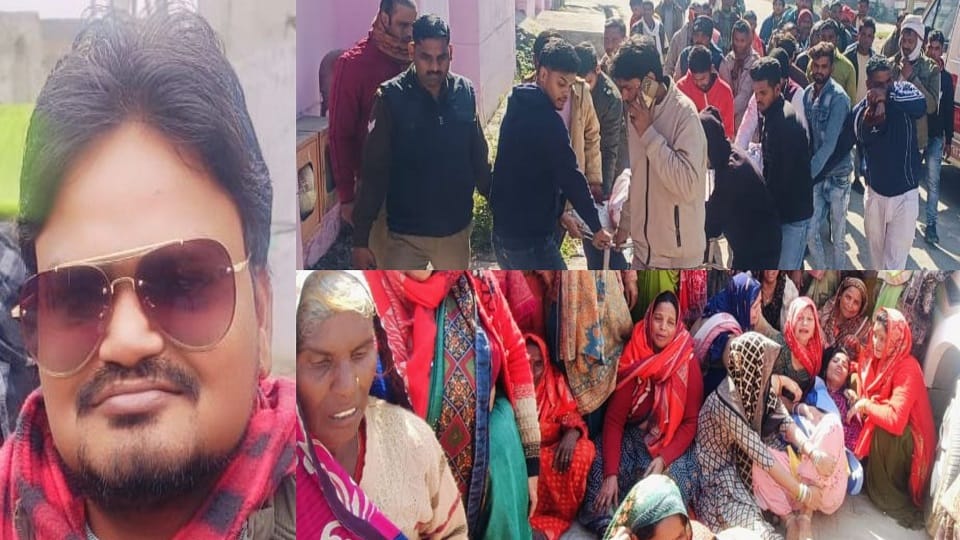 A young man was shot while dancing on a DJ The father heart broke on seeing his son dead body in kasganj
