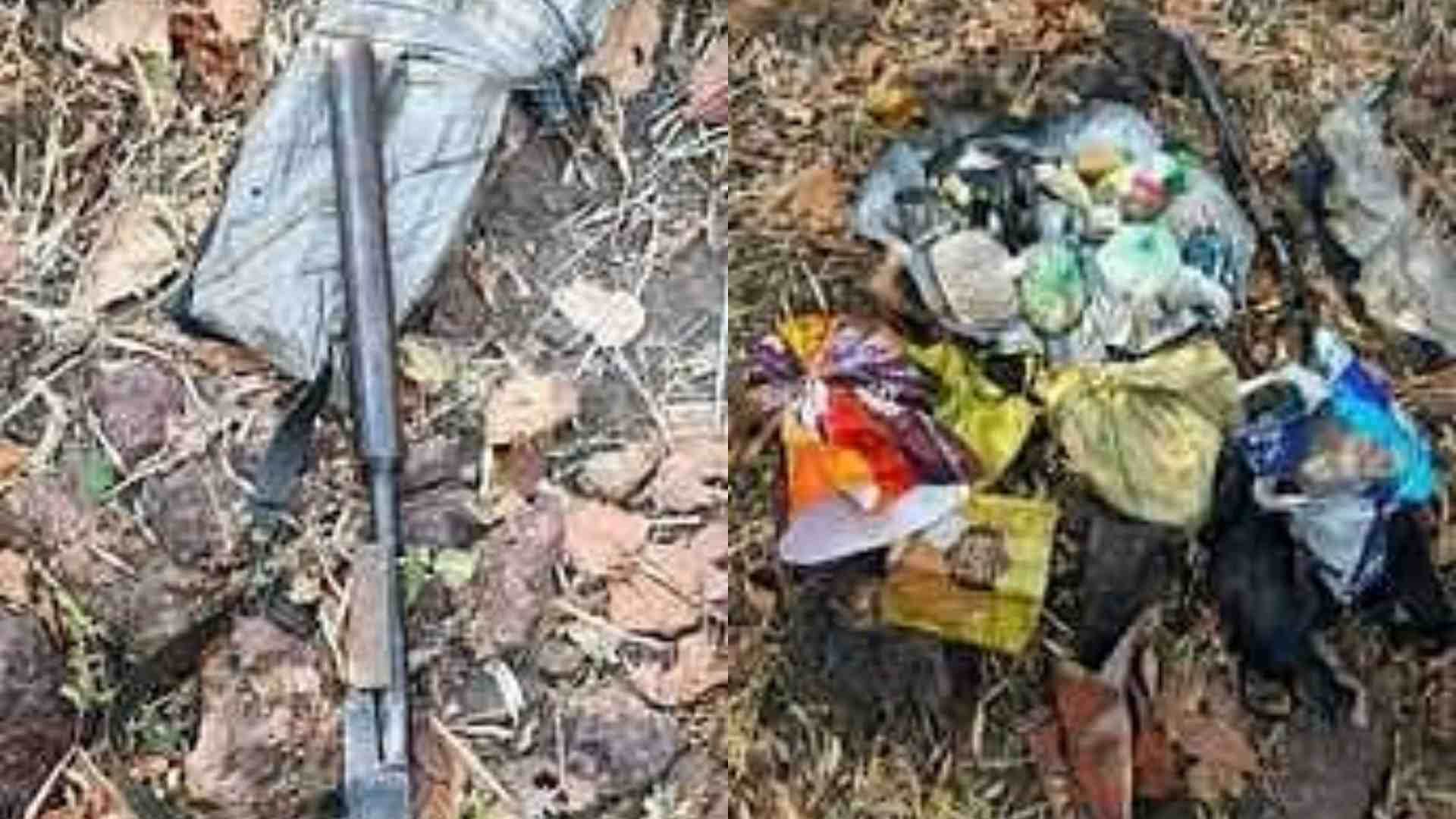 पकड़ा गया सामान।