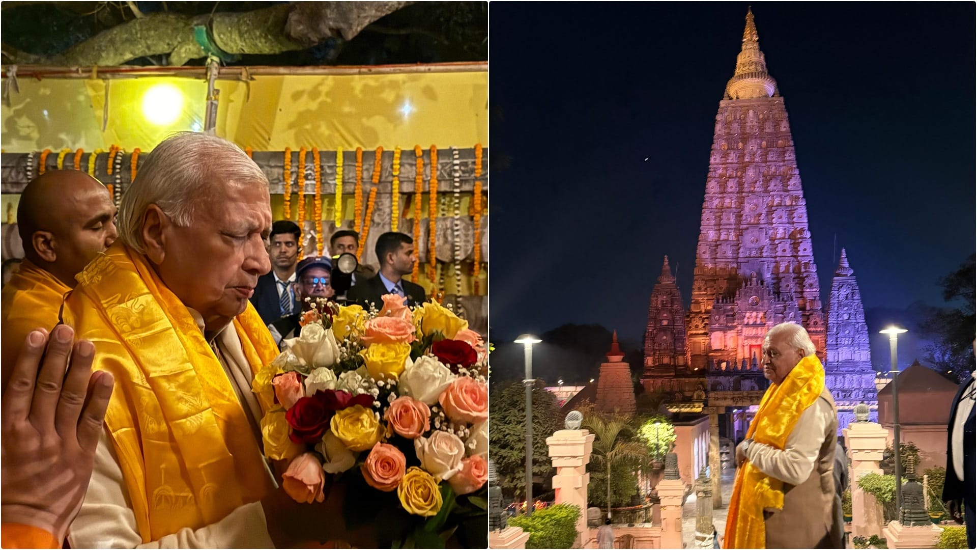 Gaya News: Governor Arif Mohammad Khan reached Mahabodhi Temple, prayed to Buddha for prosperity of Bihar