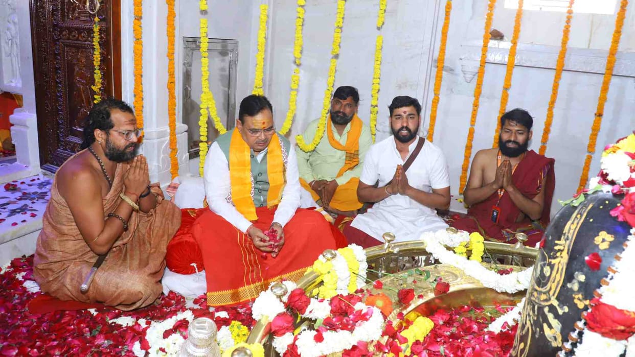 Chittorgarh: CM Bhajanlal reached Pashupatinath temple in Matrikundiya for consecration