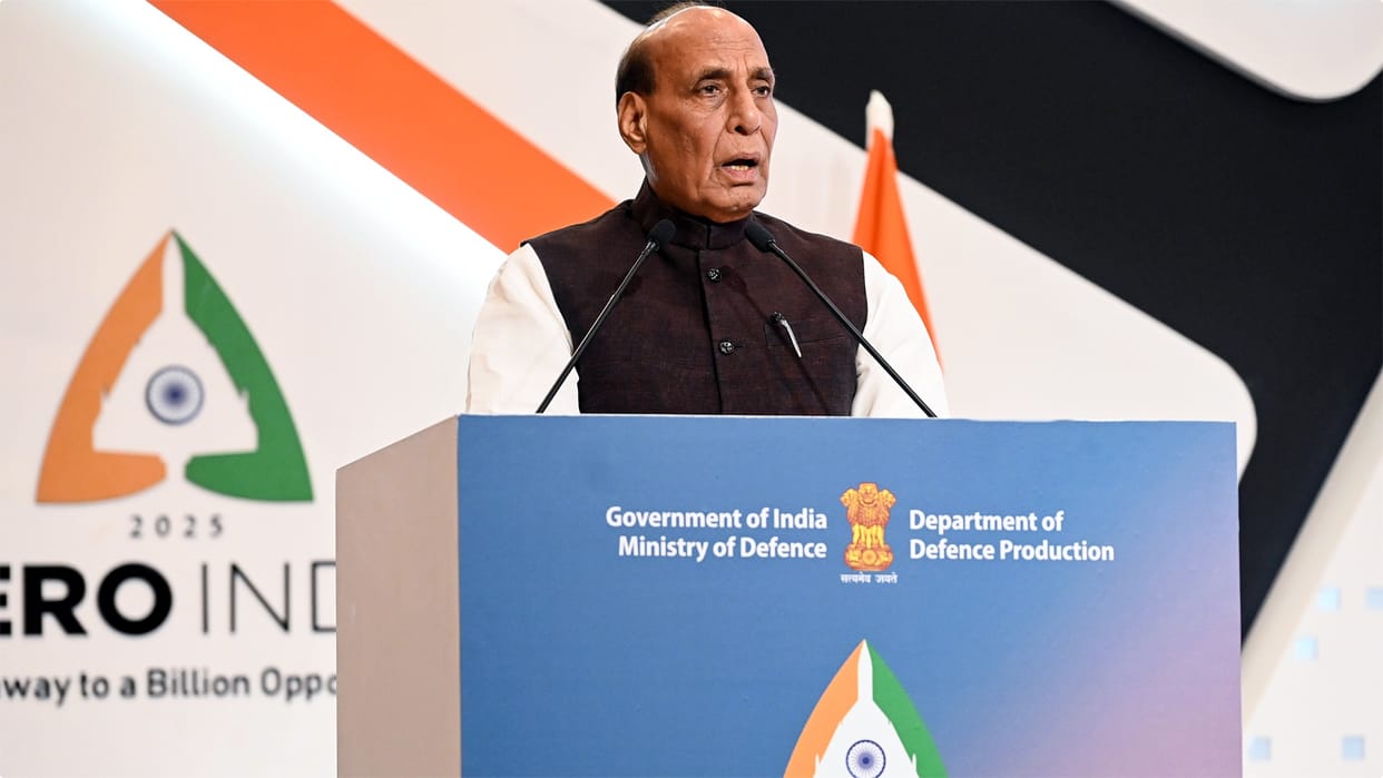 Rajnath Singh at Aero India valedictory in Bengaluru