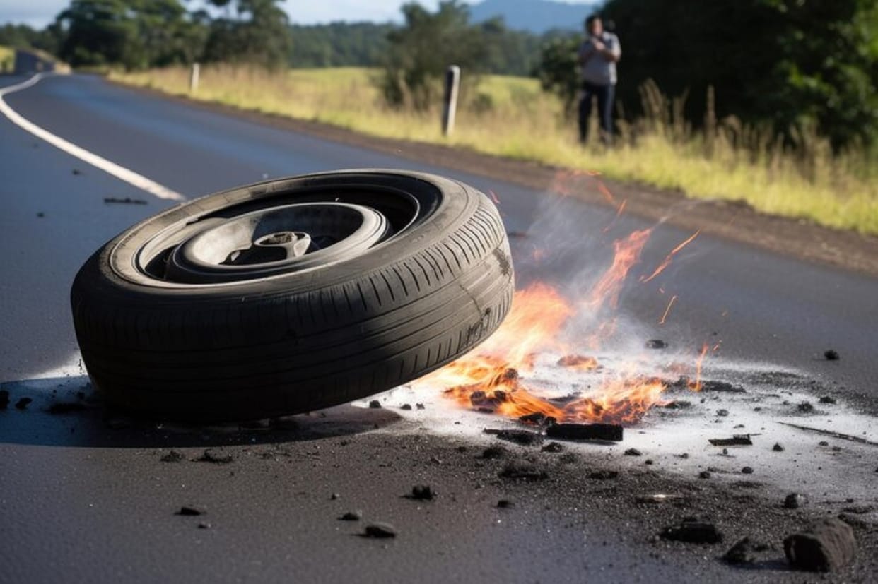 How to Prevent Tyre Burst CCTV footage of Car accident on the Purvanchal Expressway in Uttar Pradesh
