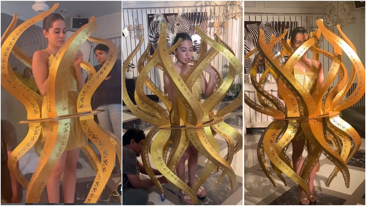 Uorfi Javed flaunts her New dress inspired by sati represent nari shakti goes viral