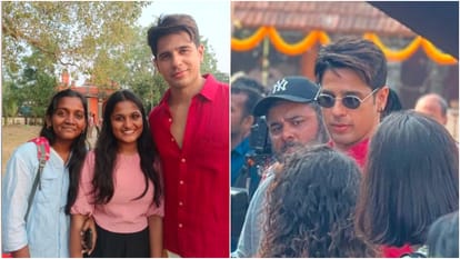 Sidharth Malhotra and janhvi kapoor pictures viral on social media from Param Sundari set