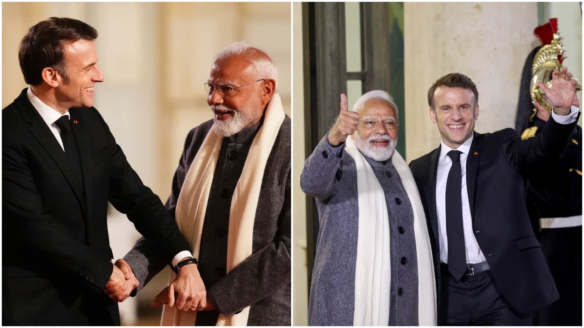 PM Modi Paris Visit: Macron welcomed Narendra Modi in France with hug said you are welcome my friend