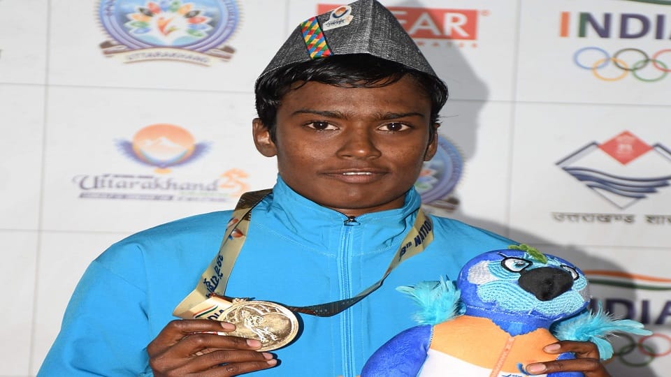 Rama won gold medal in biathle event in 38th national games