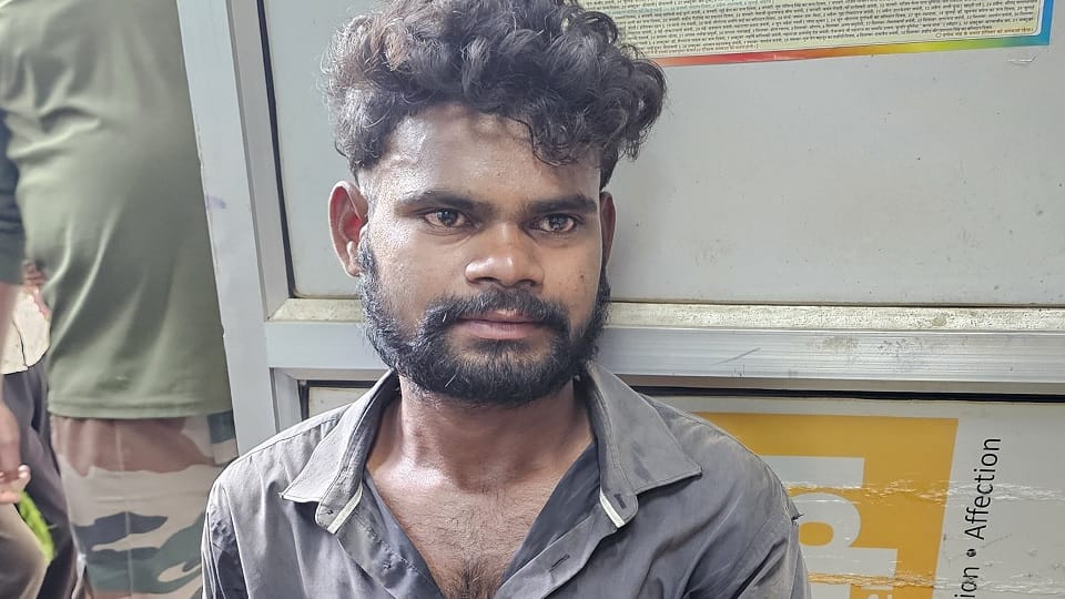 security guard caught the thief taking the vehicle from the parking and handed him over to the police