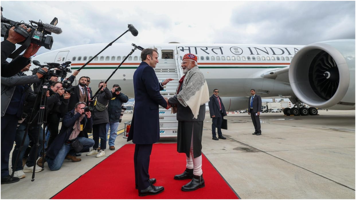 French President Macron gave special dimension to friendship by giving special respect to PM Modi