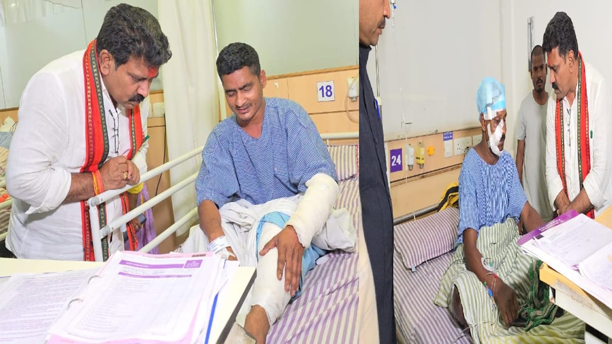Home Minister Vijay Sharma met soldiers injured in encounter in Bijapur