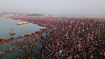 MahaKumbh 2025 Prayagraj Devotees throng Triveni sangam on Magh Purnima see PHOTOS