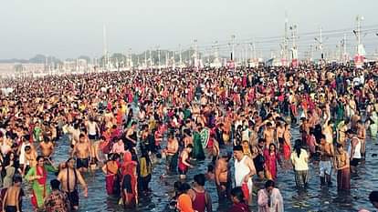 MahaKumbh 2025 Prayagraj Devotees throng Triveni sangam on Magh Purnima see PHOTOS