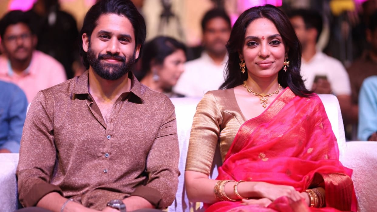 Naga Chaitanya Sobhita Dhulipala Share Cute Moment at Thandel Bash as He Calls Her by Nickname