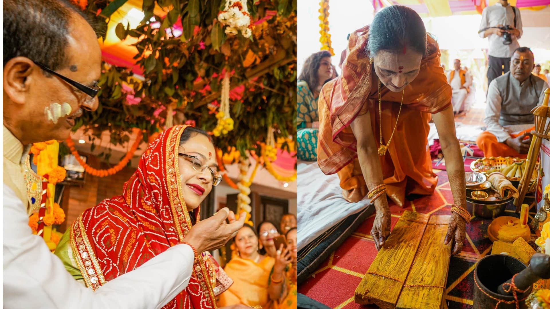 Shivraj Singh Chouhan: Shivraj's son Kunal applied turmeric, worshipped with Vedic mantras in the pavilion