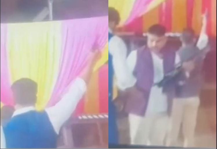 Harsh firing at wedding ceremony bullets fired from pistol and rifle