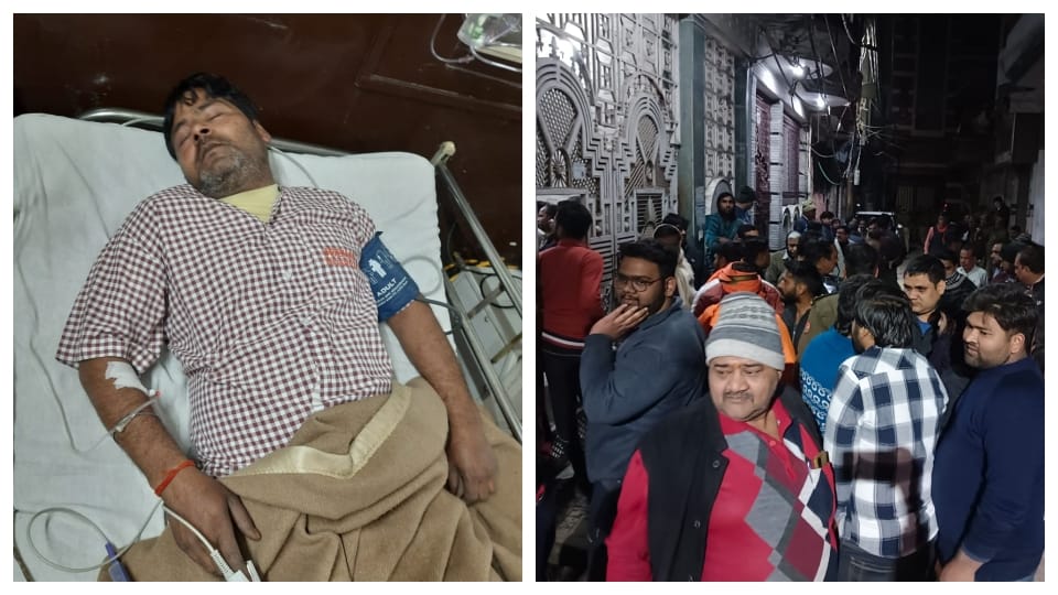 In Muradnagar miscreants openly fired on a merchant and looted his bag full of money