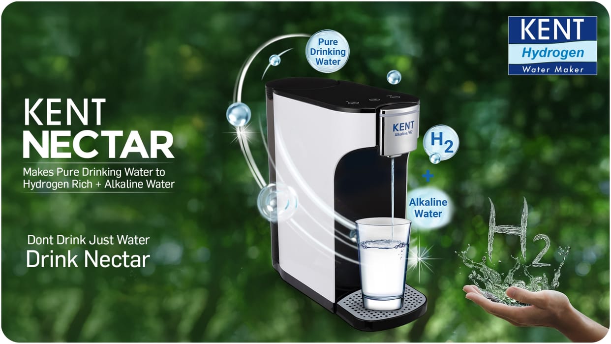 kent nectar hydrogen water maker benefits how to get pure and healthy water at home