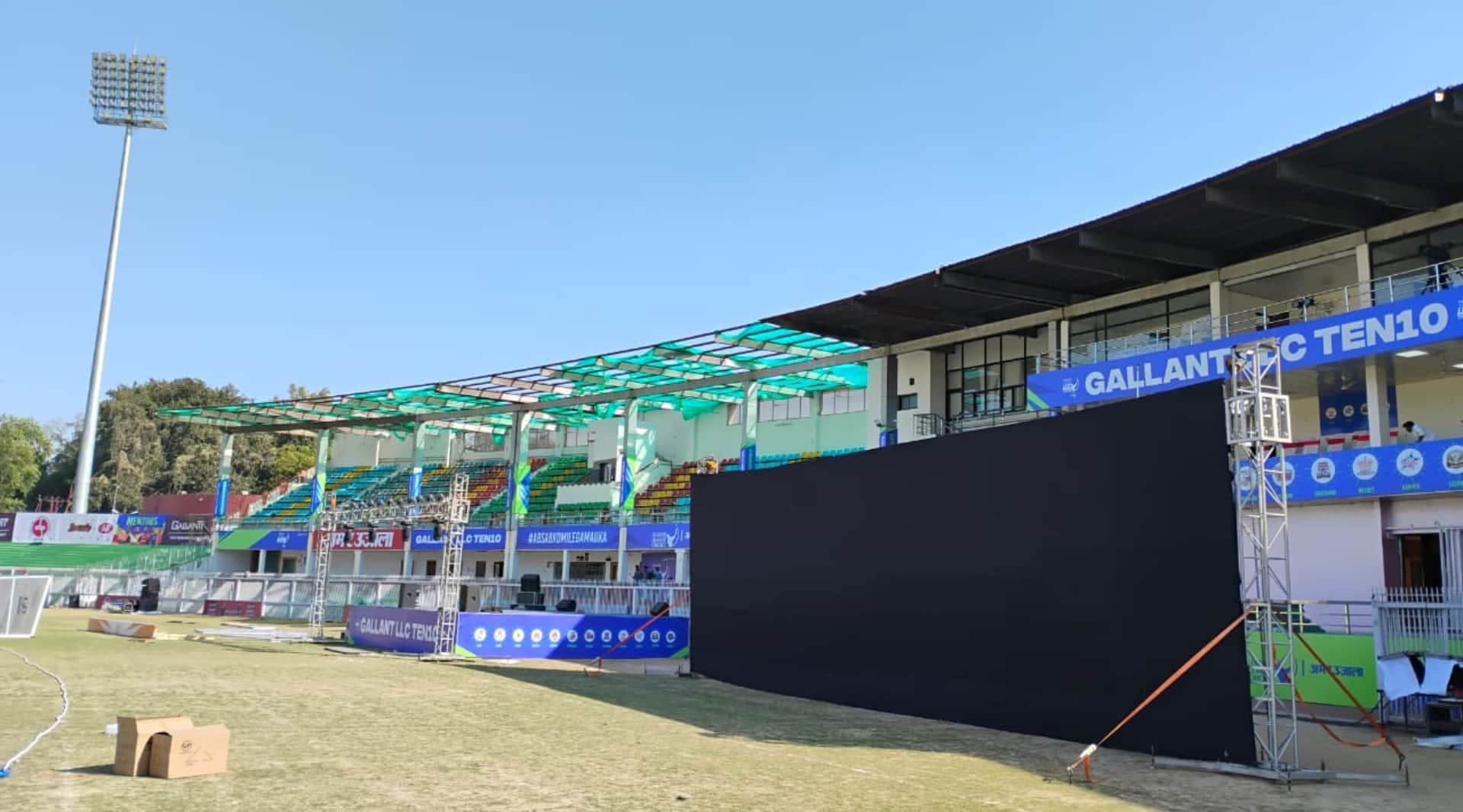 LLC Ten-10: Watch 10 Photos of wonderful preparation of KD Singh Babu Stadium in Lucknow Tennis Ball League