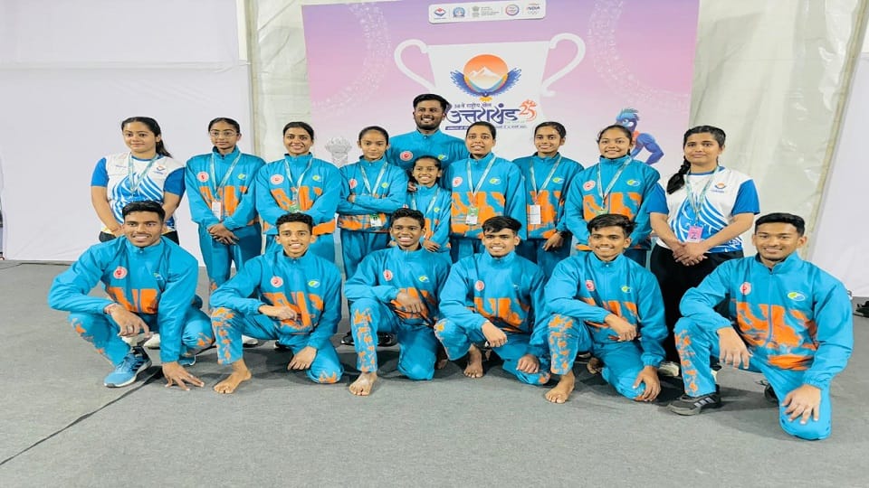 Madhya Pradesh won gold in men category in Malkhamb in 38th national games