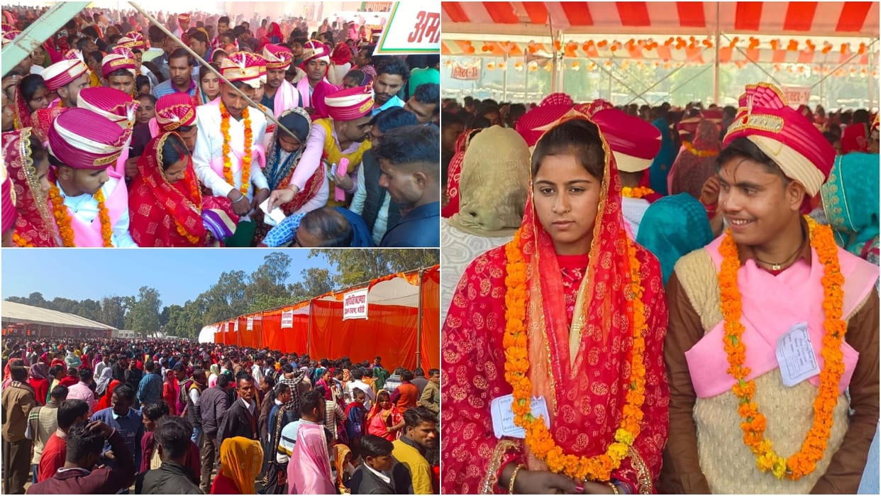 Groom turban and bride sari missing from the bag at Mass marriage ceremony in Pilibhit