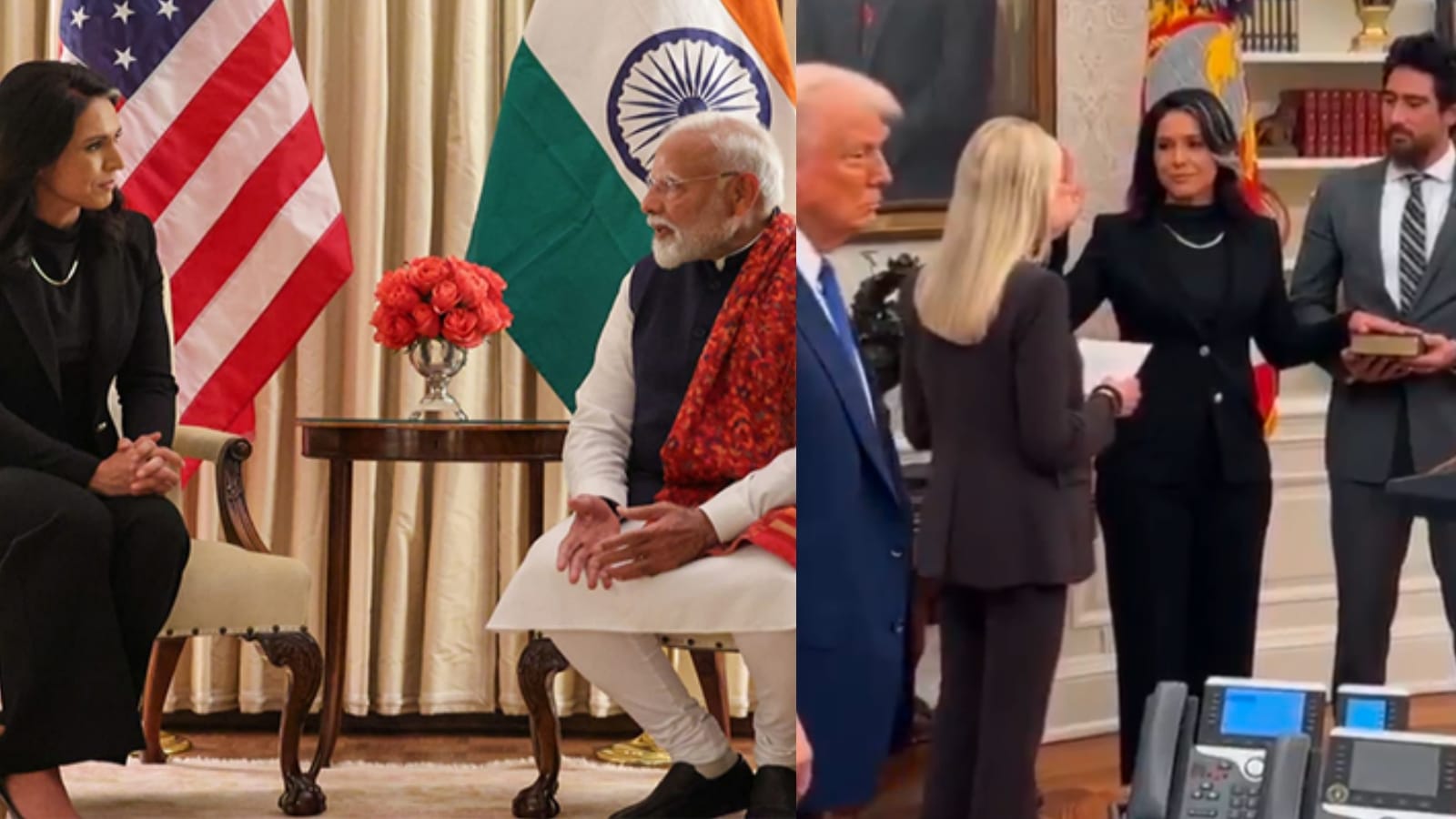 PM Modi Tulsi Gabbard Meet US Director of National Intelligence Swearing In President Donald Trump