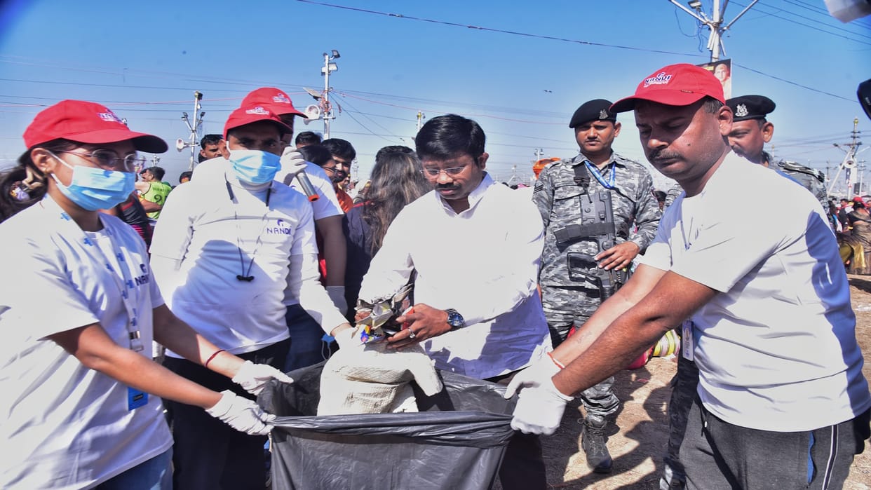 Nandi Ikavo launched cleanliness campaign in Sangam area, two days special holiday for employees