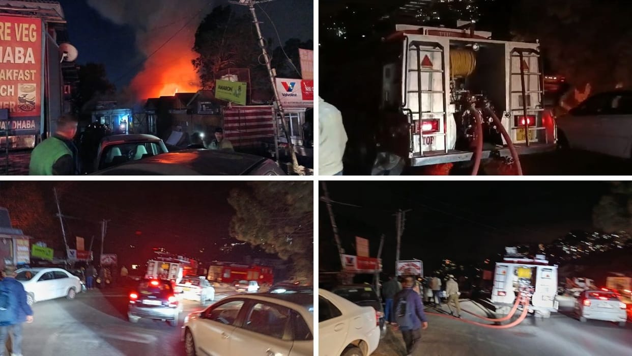 shimla himachal tourism workshop massive fire broke out video