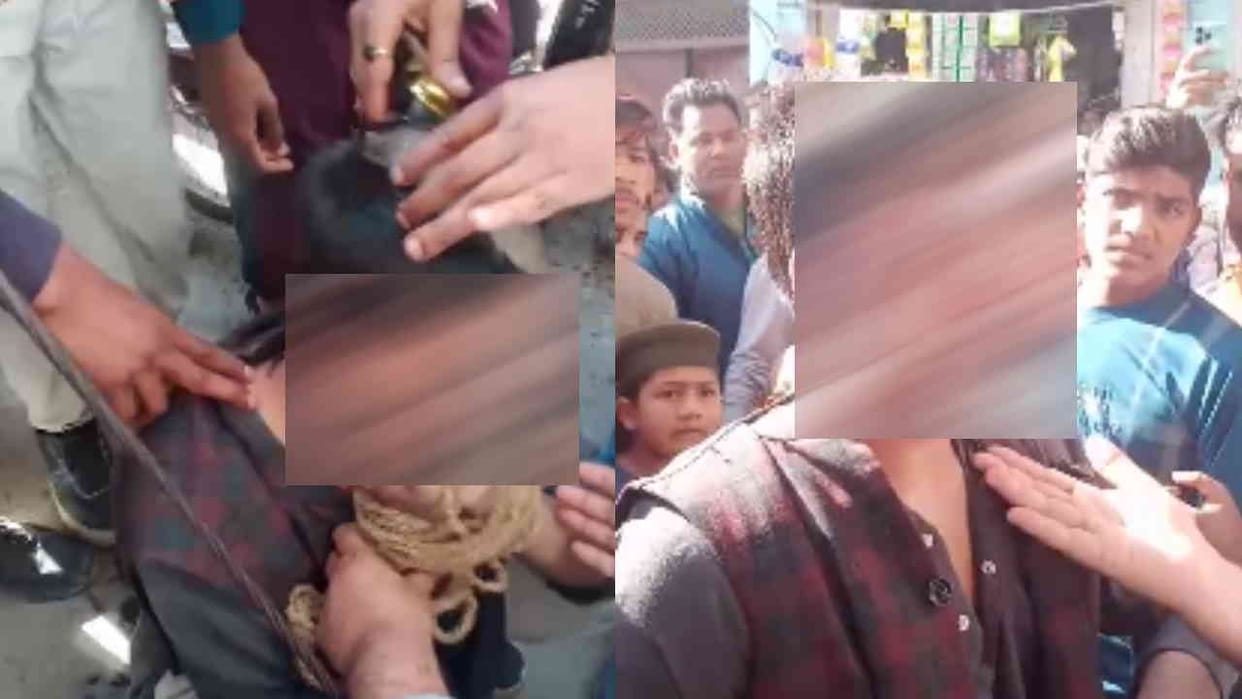 young man hair cut bald beaten with shoes slippers and paraded in streets in Roorkee Uttarakhand News