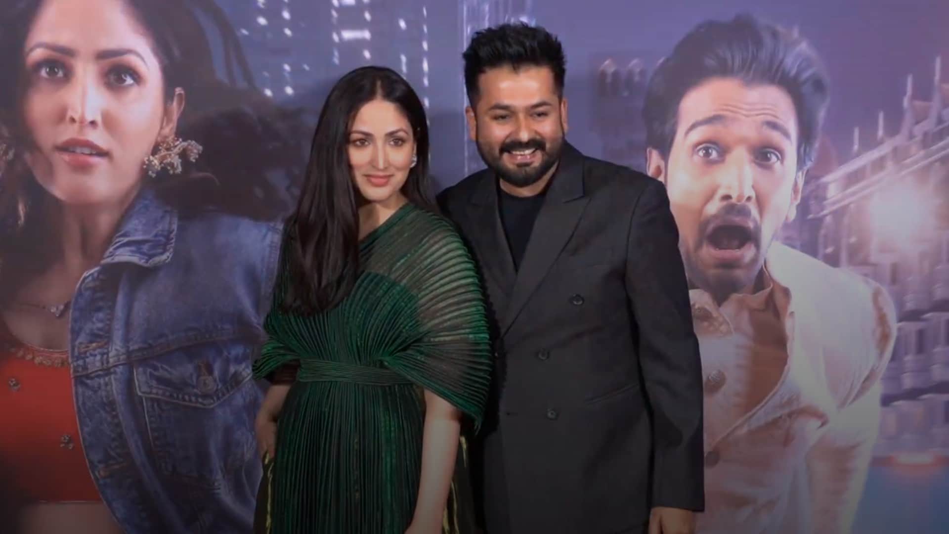 Dhoom Dhaam screening of Yami Gautam and Pratik Gandhi see photos of Sophie Choudhry Nyra Banerjee Sara Khan