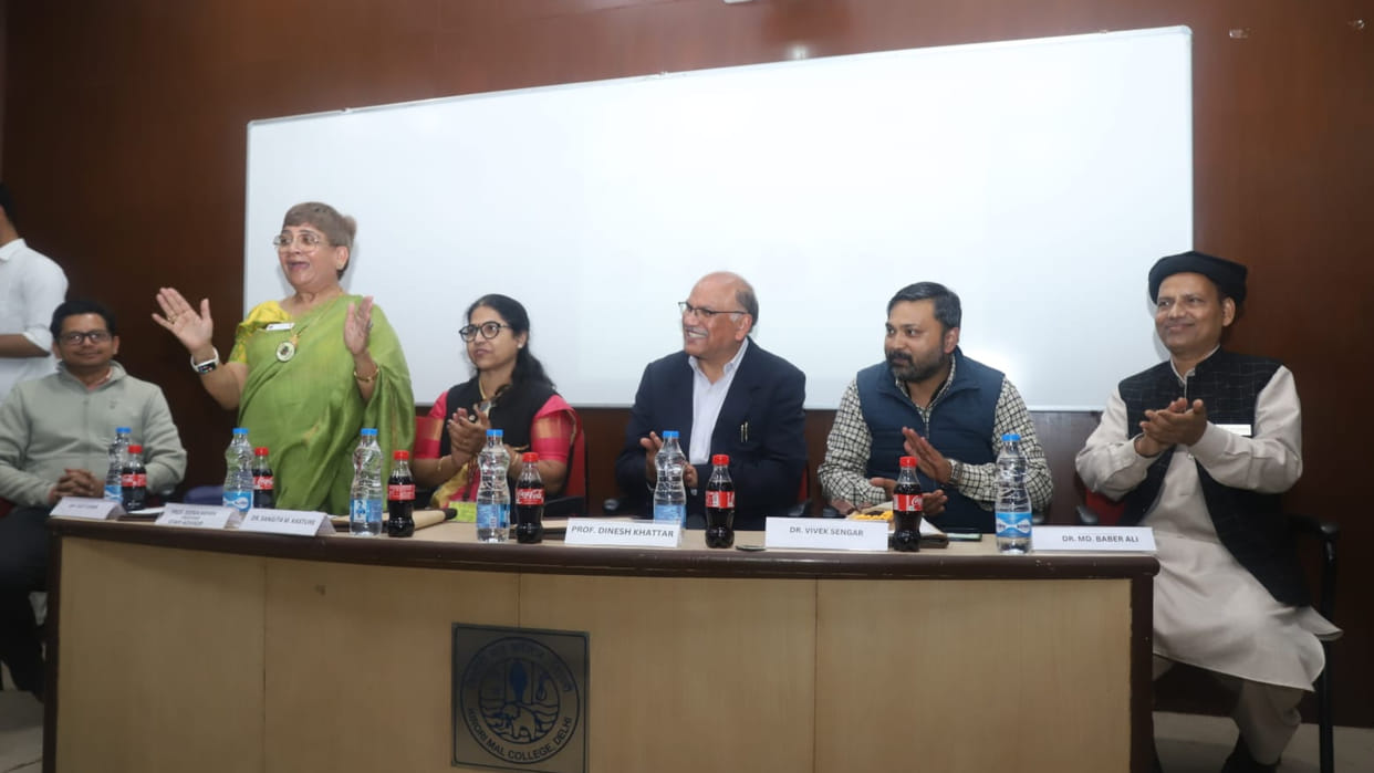 Geography Department of Kirori Mal College organized Geotime 2025 program, advised students to conserve water